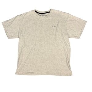 Vintage Nike Mens Gray T Shirt Athletic Casual Tee Shirt Size XL Swoosh Logo